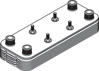 HEAT EXCHANGER,PLATE,5X12-6 W TO W,3/4