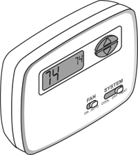 THERMOSTAT,SINGLE-STAGE,NON-PROGRAM,24V